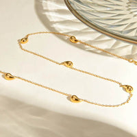 18K Gold-Plated Stainless Steel Necklace with 15.7-Inch Chain and 2-Inch Extension - Store 42