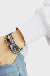 Elegant Imperial Stone Heart Three-Layered Bracelet with Lapis Lazuli - Unique Boho Style - Store 42