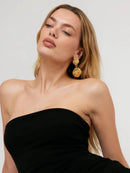 Elegant 18K Gold-Plated Stainless Steel Square Earrings - Stylish and Durable Design - Store 42