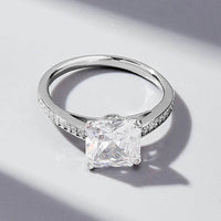 Elegant 925 Sterling Silver Zircon Ring - Platinum-Plated & Durable Jewelry - Store 42