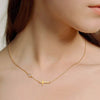 Elegant Cross Moissanite Necklace in 925 Sterling Silver with 18K Gold-Plating, 0.3 Ct - Store 42