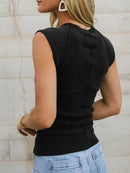 Basic Solid Color Round Neck T-Shirt for Comfortable Everyday Wear, 92% Rayon 8% Spandex - Store 42