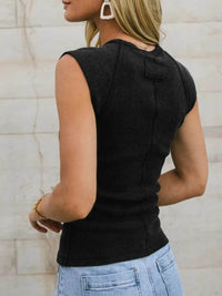 Basic Solid Color Round Neck T-Shirt for Comfortable Everyday Wear, 92% Rayon 8% Spandex - Store 42