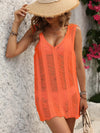 V-Neck Sleeveless Cover-Up Orange