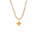 18K Gold-Plated Star Pendant Necklace with Zircon