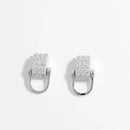 Elegant 925 Sterling Silver Zircon Earrings with Platinum-Plated Finish – Stylish Accessories - Store 42