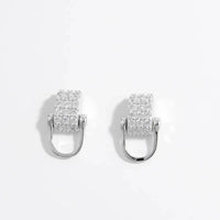 Elegant 925 Sterling Silver Zircon Earrings with Platinum-Plated Finish – Stylish Accessories - Store 42