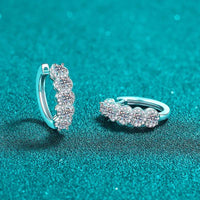 1 Carat Moissanite Zircon 925 Sterling Silver Huggie Earrings - Store 42
