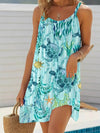 Full Size Printed Scoop Neck Mini Cami Dress Plus Size - Store 42