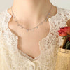 Elegant 18K Gold-Plated Titanium Steel Charm Necklace - 15.7 Inch Adjustable Length - Store 42