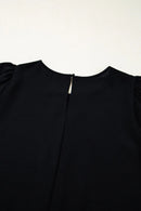Contrast Scallop Trim Bow Detail Short Sleeve Shift Dress