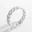 Elegant 925 Sterling Silver Ring With Zircon Inlay - Platinum-Plated, Stunning Design - Store 42