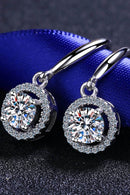 1 Carat Moissanite 925 Sterling Silver Drop Earrings - Store 42