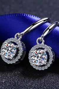 1 Carat Moissanite 925 Sterling Silver Drop Earrings - Store 42