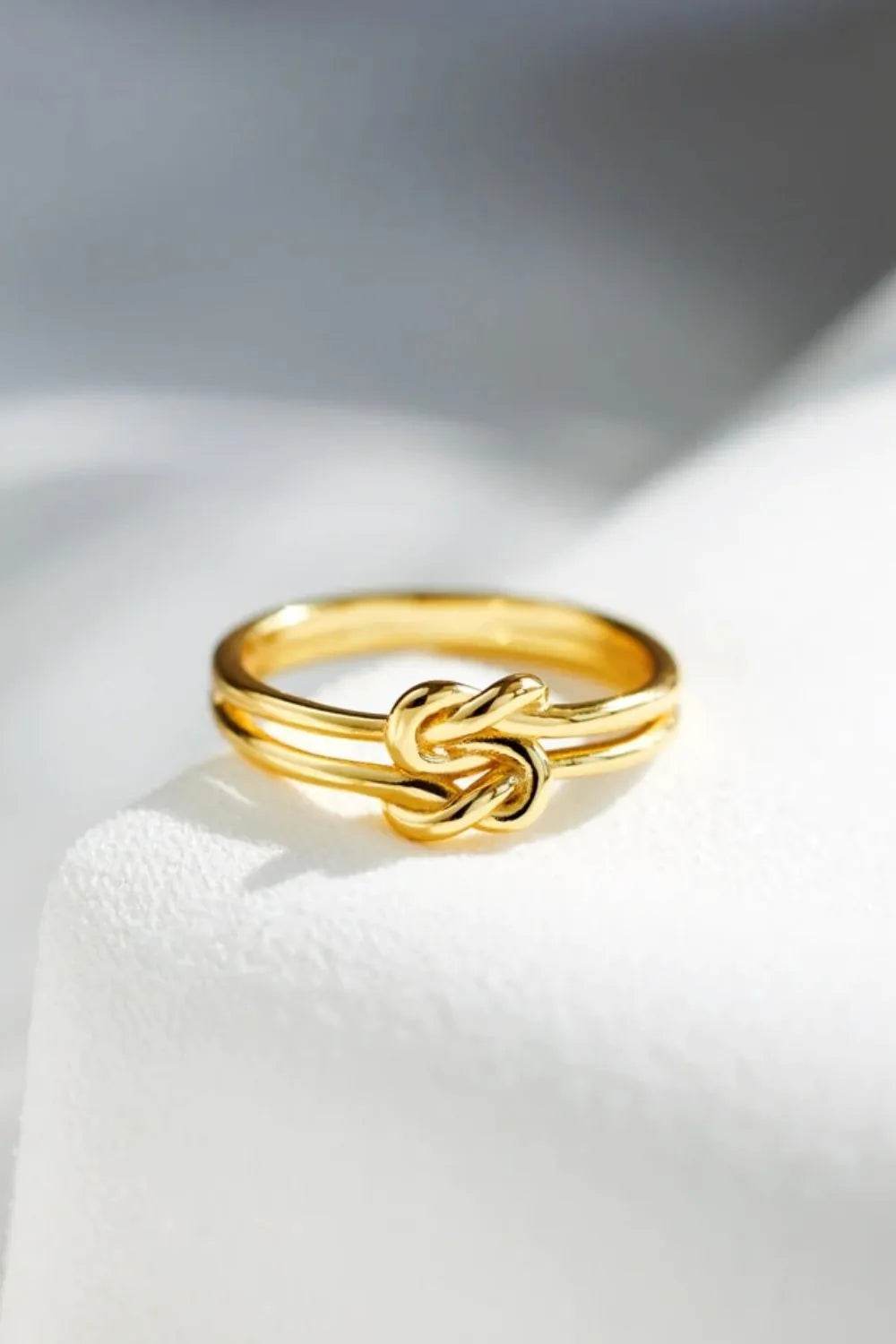 Elegant 925 Sterling Silver Knotted Ring - Stylish Unique Design for Every Occasion - Store 42
