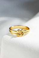 Elegant 925 Sterling Silver Knotted Ring - Stylish Unique Design for Every Occasion - Store 42