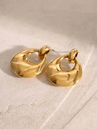 Elegant 18K Gold-Plated Stainless Steel Teardrop Earrings - Dainty Chic Jewelry - Store 42