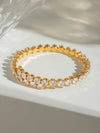 Elegant 18K Gold-Plated Stainless Steel Bracelet With Zircon Inlay – Unique Gift Idea - Store 42