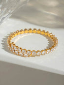 Elegant 18K Gold-Plated Stainless Steel Bracelet With Zircon Inlay – Unique Gift Idea - Store 42