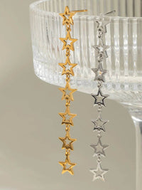 18K Gold-Plated Stainless Steel Cutout Star Earrings - Stylish, Durable, and Lightweight - Store 42