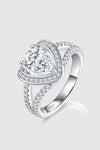 1 Carat Moissanite Heart Ring in 925 Sterling Silver with Certificate and Warranty - Store 42