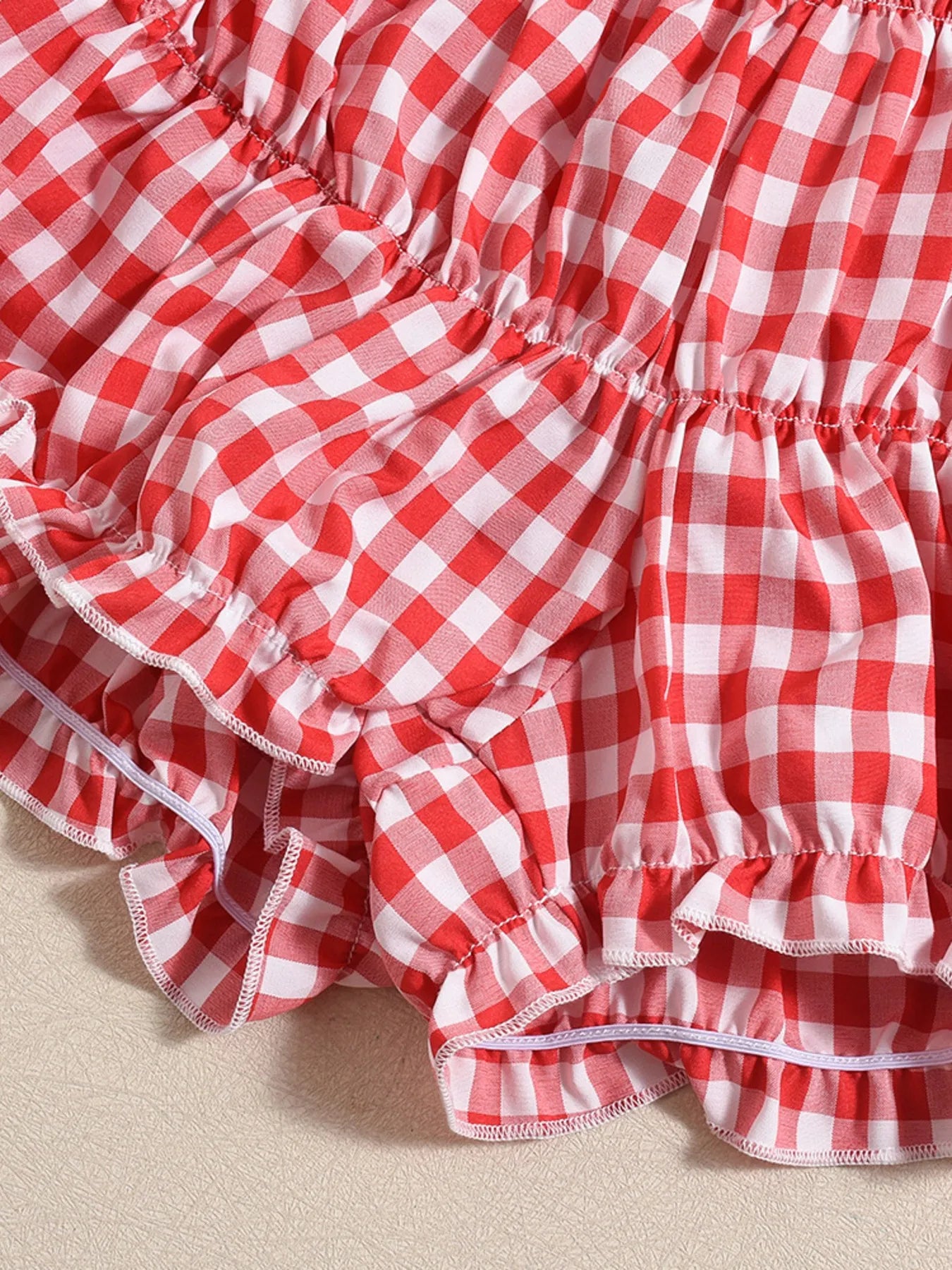 Plaid Halter Neck Cami and Shorts Set