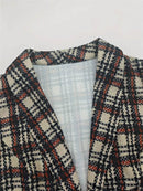 Trendy Plaid Button-Up Collared Neck Vest for Women - Versatile Layering Essential - Store 42
