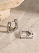 18K Gold-Plated Stainless Steel Square Earrings - Elegant & Durable Jewelry for All Occasions - Store 42