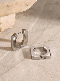 18K Gold-Plated Stainless Steel Square Earrings - Elegant & Durable Jewelry for All Occasions - Store 42
