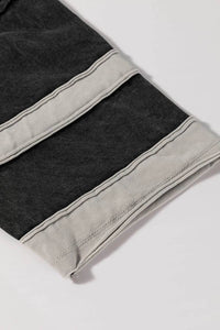 Trendy Contrast Round Neck Half Sleeve T-Shirt - Soft 100% Cotton with Seam Detail - Store 42