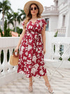 Honey Plus Size Floral Tie Waist Surplice Neck Midi Dress - Store 42