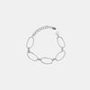 Titanium Steel Chain Bracelet Silver One Size