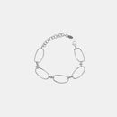 Titanium Steel Chain Bracelet Silver One Size