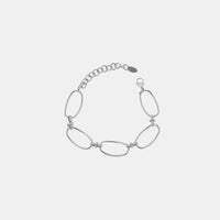 Titanium Steel Chain Bracelet Silver One Size