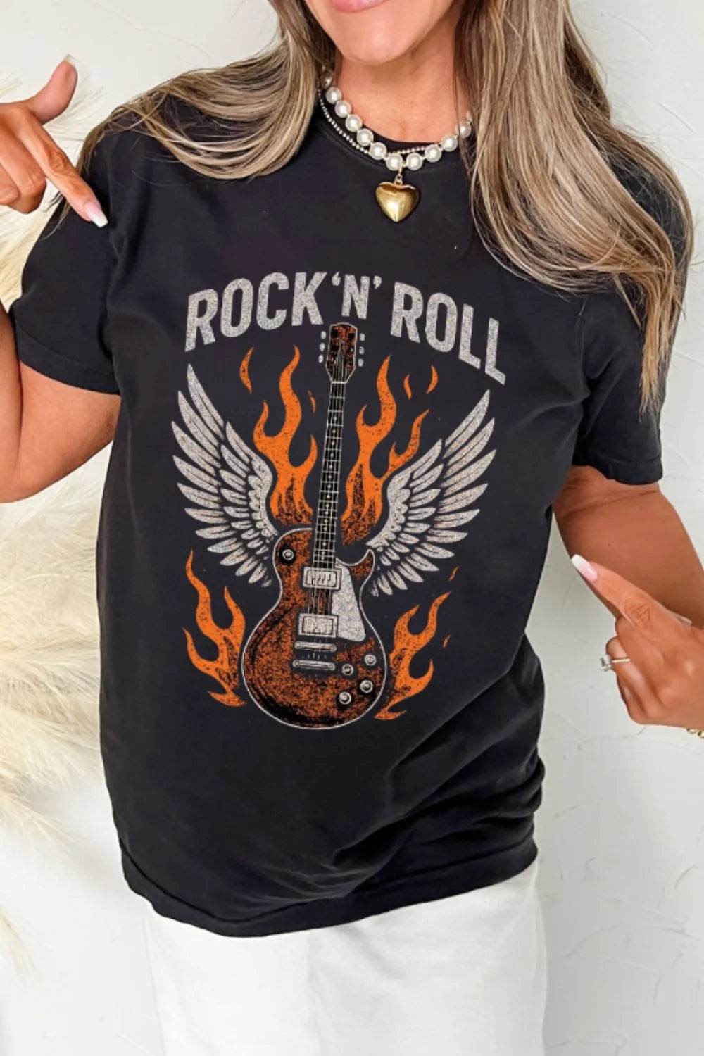 Slightly Stretchy Graphic Round Neck T-Shirt for Women - Short Sleeve Comfort Top - Store 42