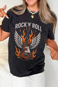 Slightly Stretchy Graphic Round Neck T-Shirt for Women - Short Sleeve Comfort Top - Store 42