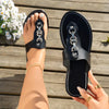 Toe Post Flats Sandals Black