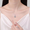 1 Carat Moissanite Zircon 925 Sterling Silver Necklace - Store 42