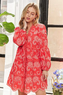 ADORA Puff Sleeve Floral Dress