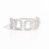 925 Sterling Silver Zircon Cutout Ring Silver