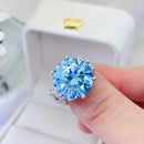 10 Carat Moissanite Ring in 925 Sterling Silver with Certificate, Includes Matching Box - Store 42