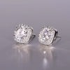 2.4 Carat Moissanite Stud Earrings Silver One Size