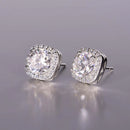 2.4 Carat Moissanite Stud Earrings Silver One Size