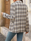 Number 87 Plaid Long Sleeve Blazer