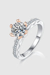 1 Carat Moissanite Ring in 925 Sterling Silver with Gift Box & Certificate - Store 42