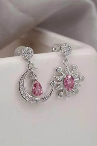 1 Carat Moissanite 925 Sterling Silver Moon & Star Earrings - Store 42