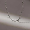 Titanium Steel Beaded Necklace Silver One Size