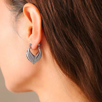 Elegant 18K Gold-Plated Titanium Steel Leaf Shape Earrings - Lightweight & Chic Design - Store 42