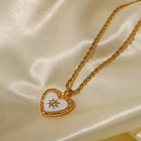 18K Gold-Plated Zircon Heart Necklace