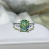 3 Carat Moissanite 925 Sterling Silver Ring Lime